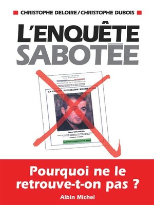 cover image of L'Enquête sabotée
